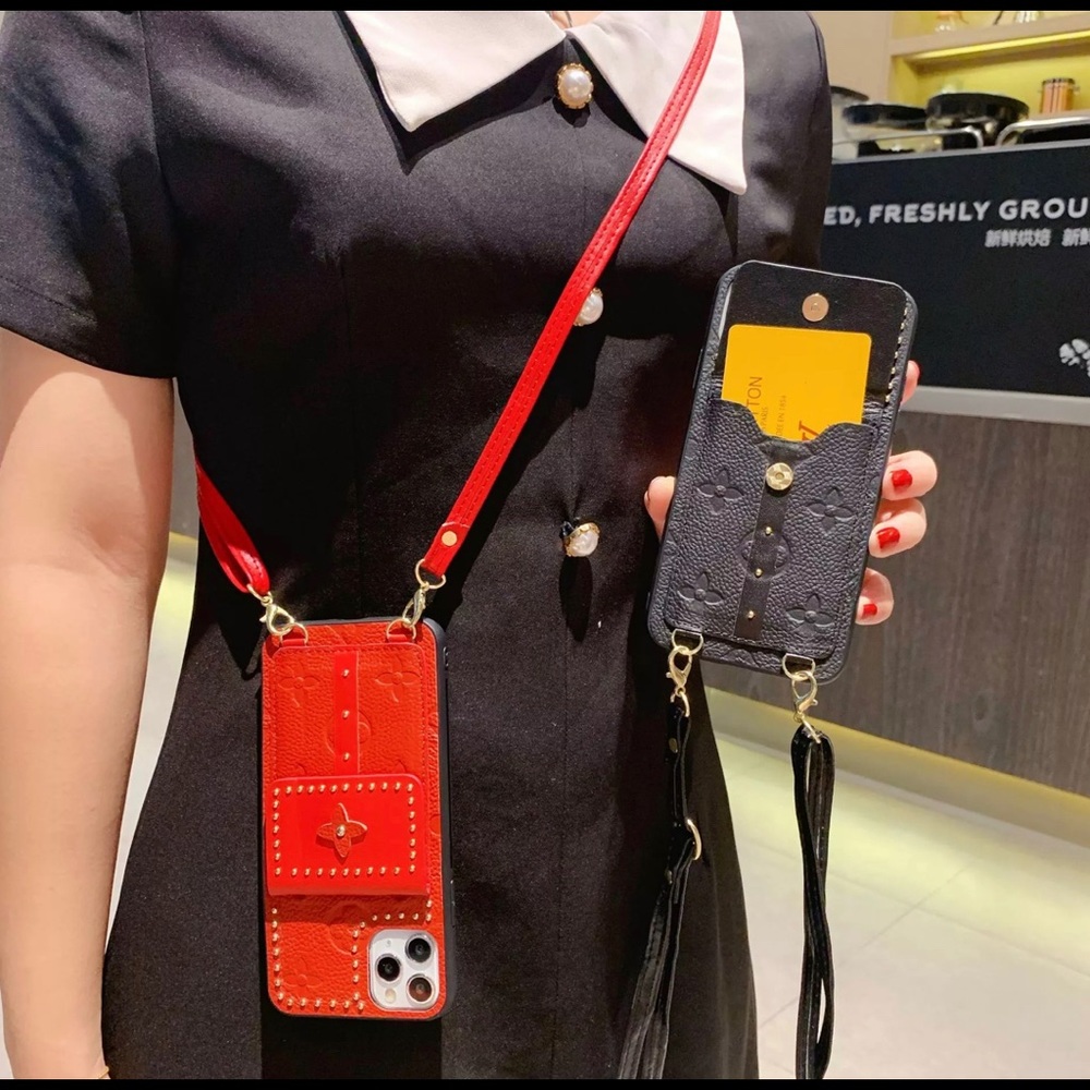 🍭SALE🍭 iPhone DESIGNER STYLE CROSSBODY WALLET CARD CASE - Picture 3 of 6